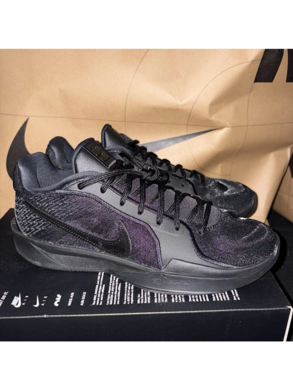NEW Nike Sabrina 2 Triple Black HM5038-002 Men’s Size 8.5, Womens Size 10